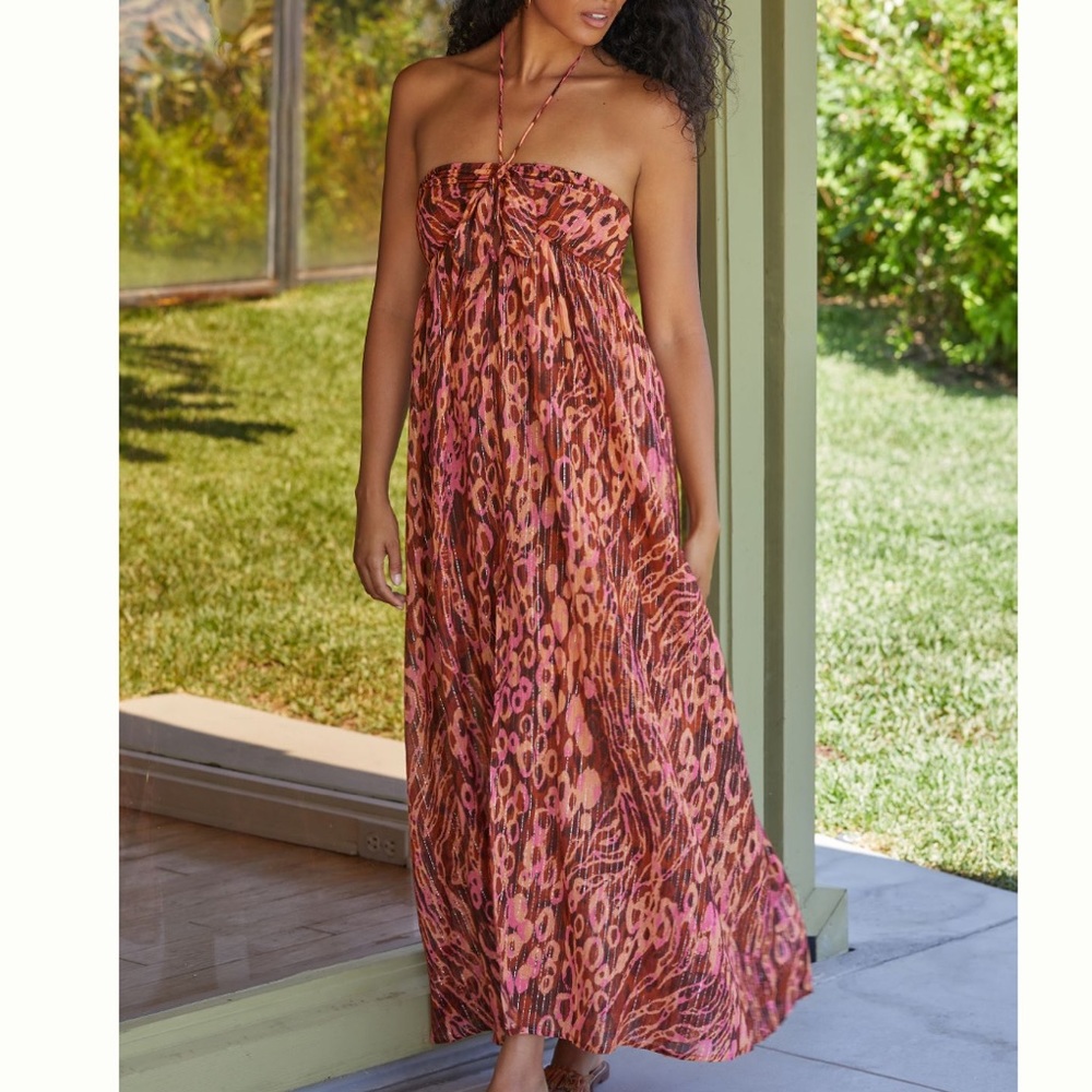 By Anthropologie Flirty Shine Maxi Dress